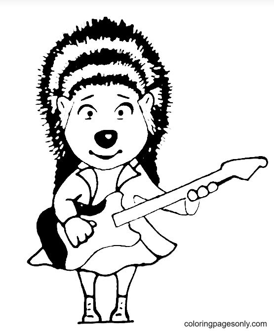 Ash from Sing 2 Coloring Page