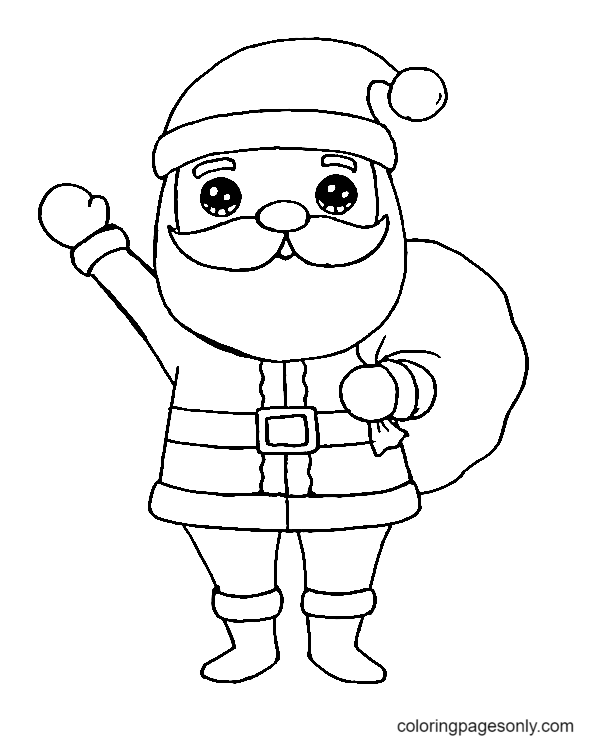 Dibuja a Papá Noel de diciembre