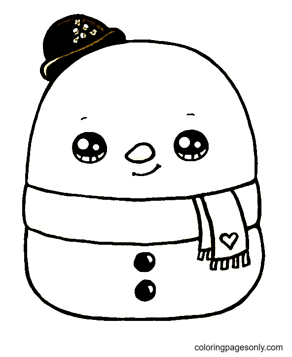 Draw a Snowman Coloring Page