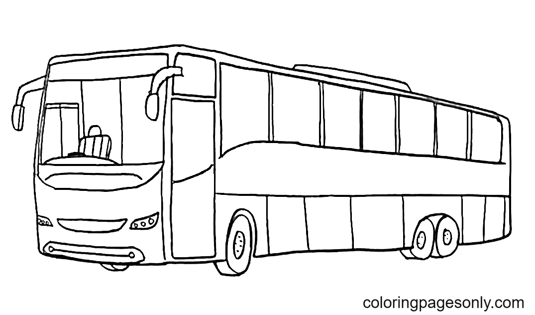 Drawing of School Bus Coloring Page