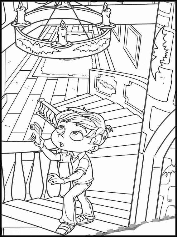 Edgar Pepleson On A tour Of The Vampire House Coloring Page - Free ...