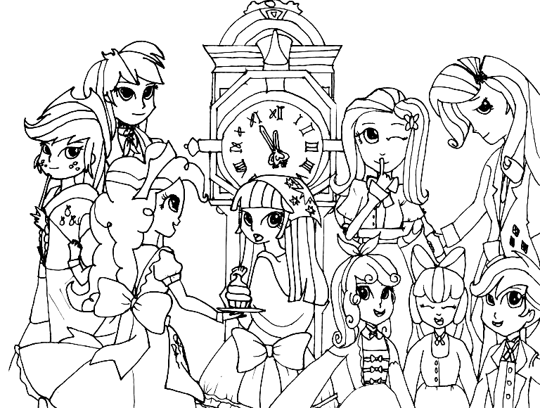 Equestria Girls Coloring Page