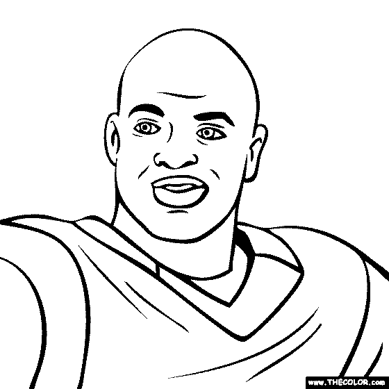 Excellent Player Adrian Peterson Coloring Page