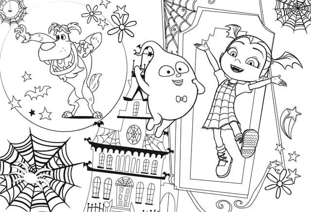 Fabulous And Magical World Of Vampires Coloring Page