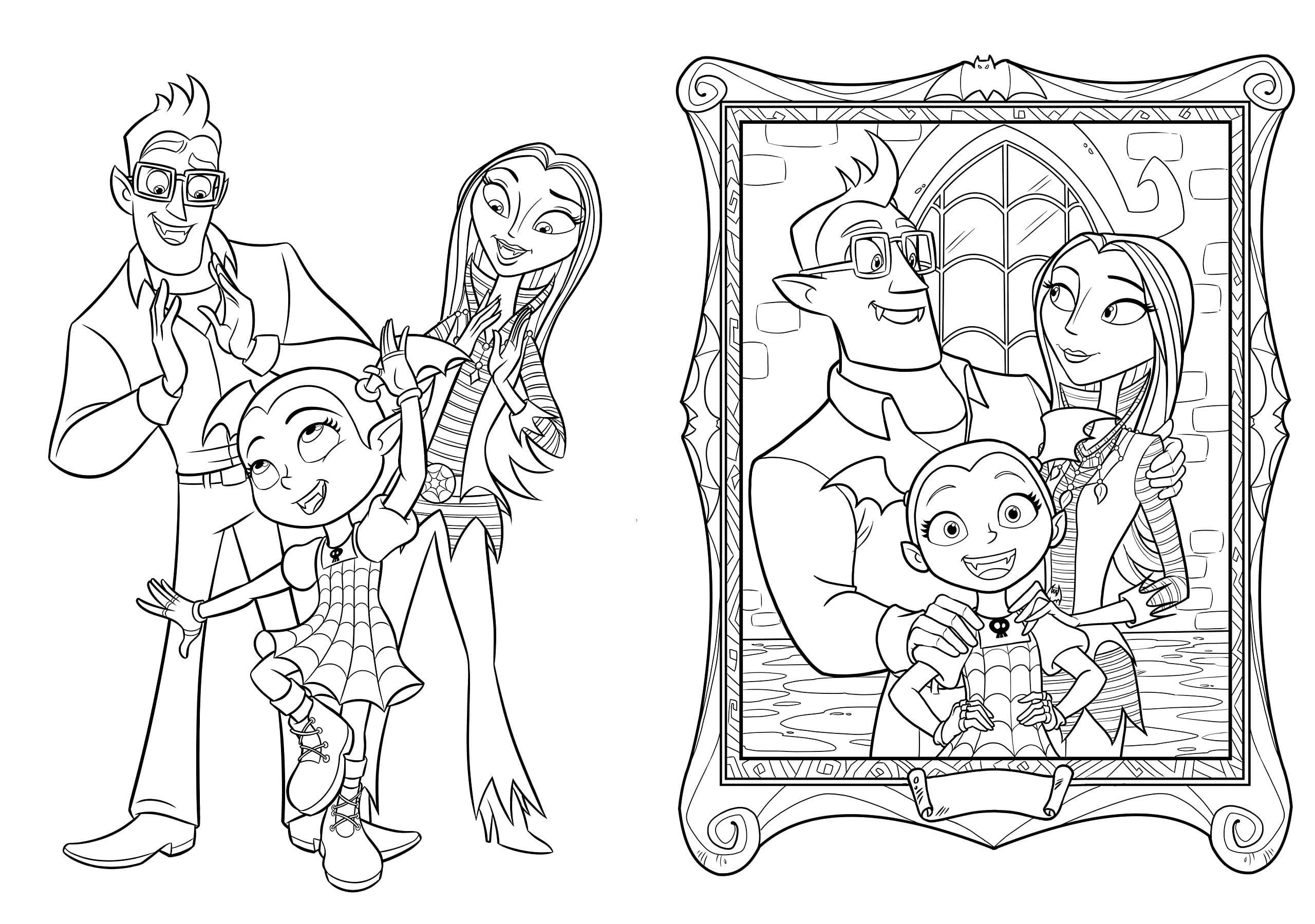 Family Photo For Memory Coloring Page