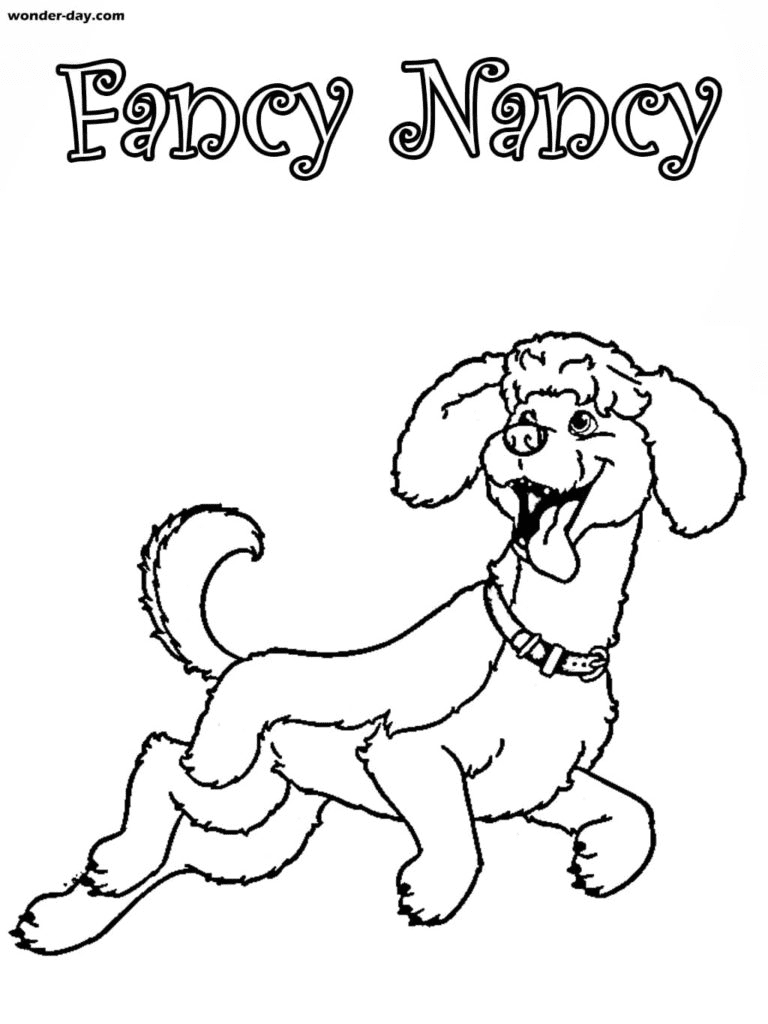 Fancy Nancy’s Favorite Dog Coloring Page