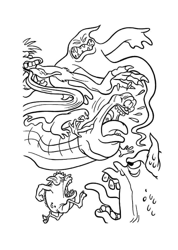 Fantastic Creatures Raging Coloring Page