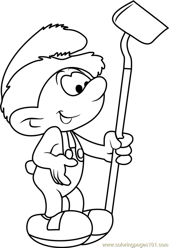 Farmer Smurf Coloring Page