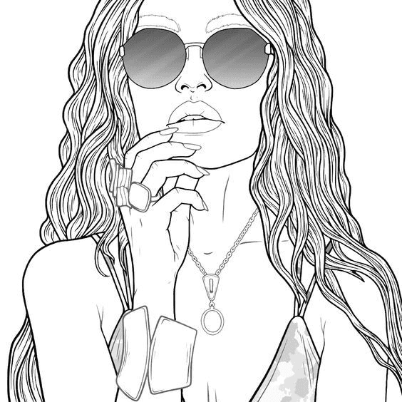 Fashion Girl Coloring Page