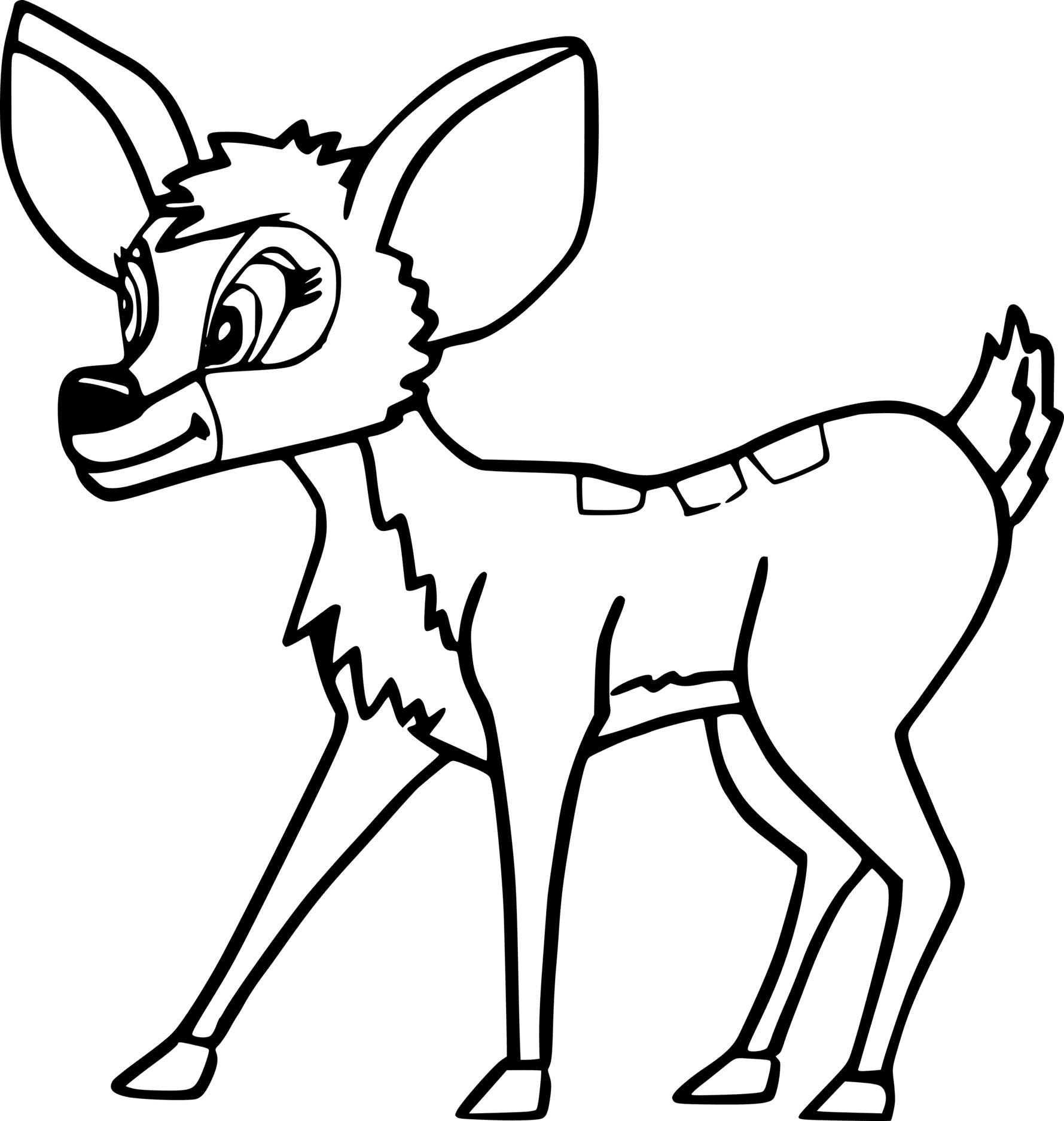 Fawn Deer Coloring Page