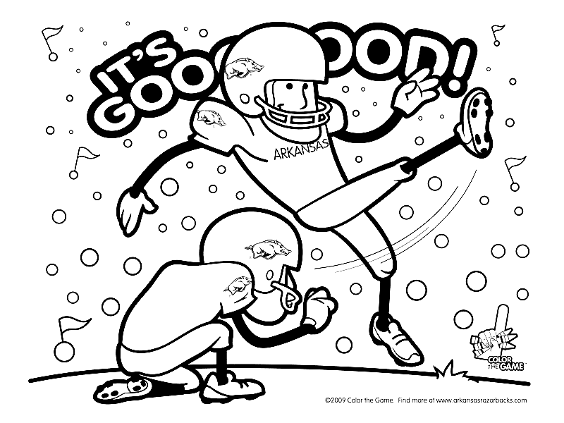 Football For Kids Coloring Page