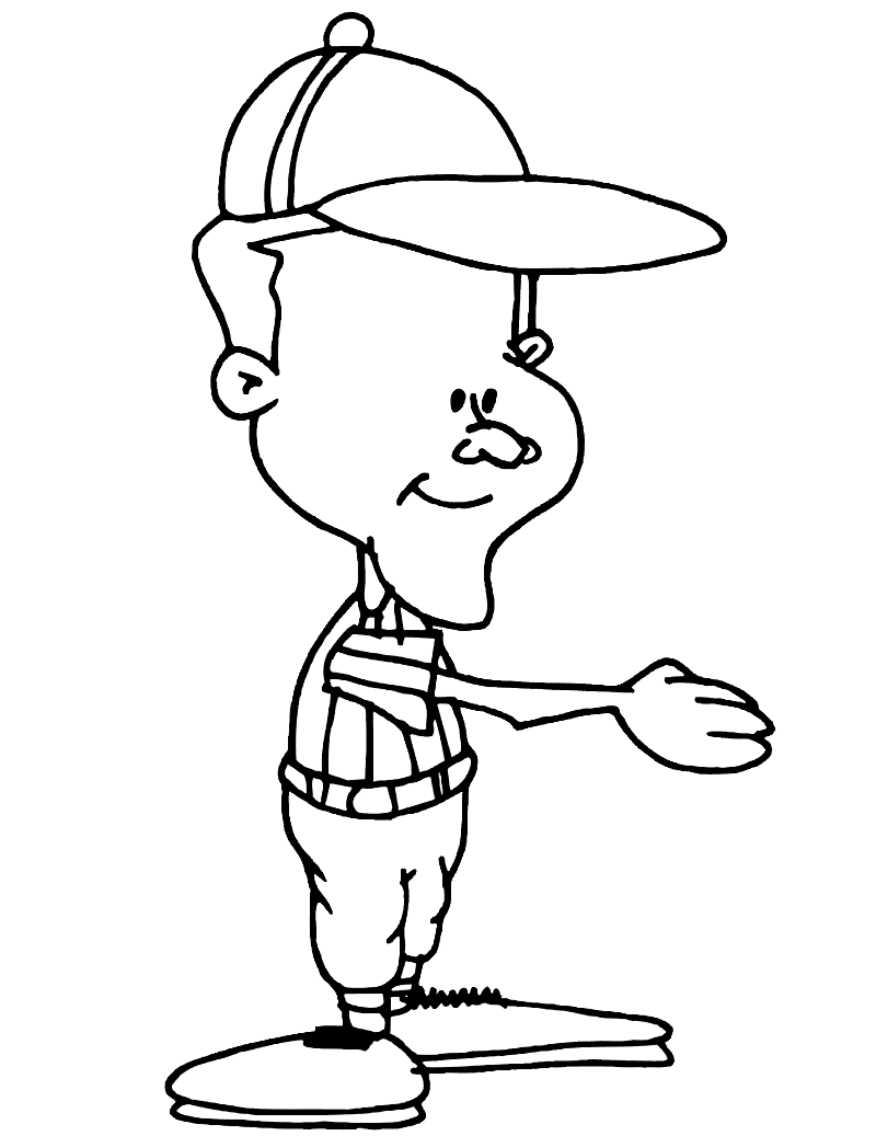 Football Referee Coloring Page