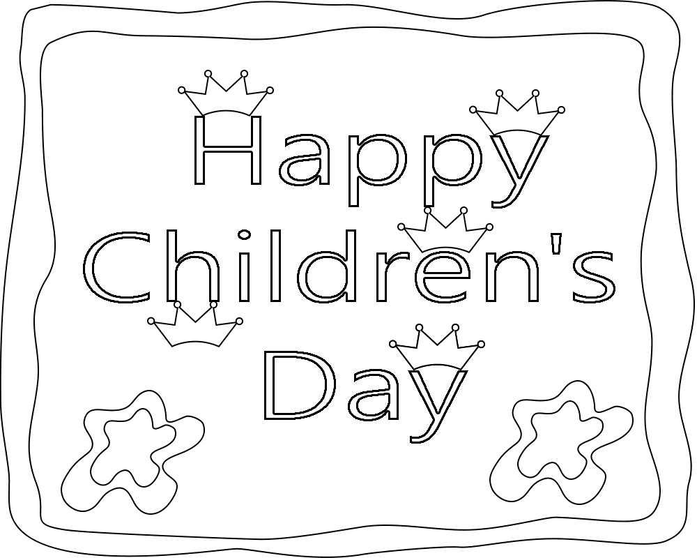Free Happy Children’s Day Coloring Page