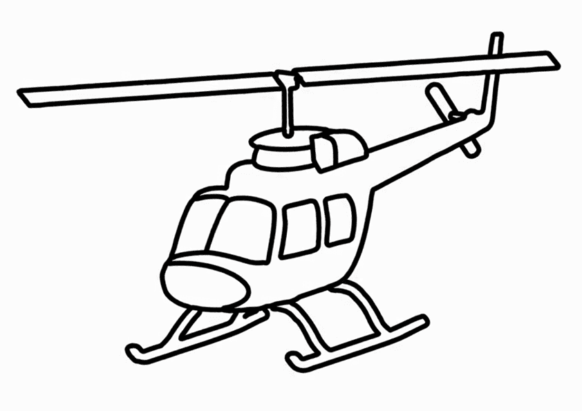 Gratis helikopter kleurplaat