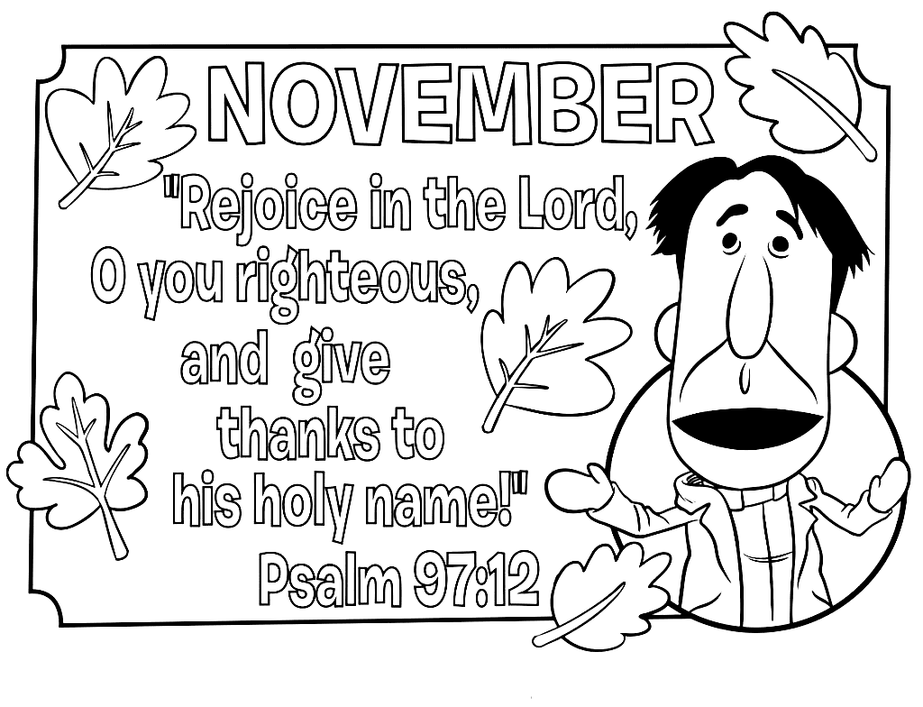 Free November Printable Coloring Page