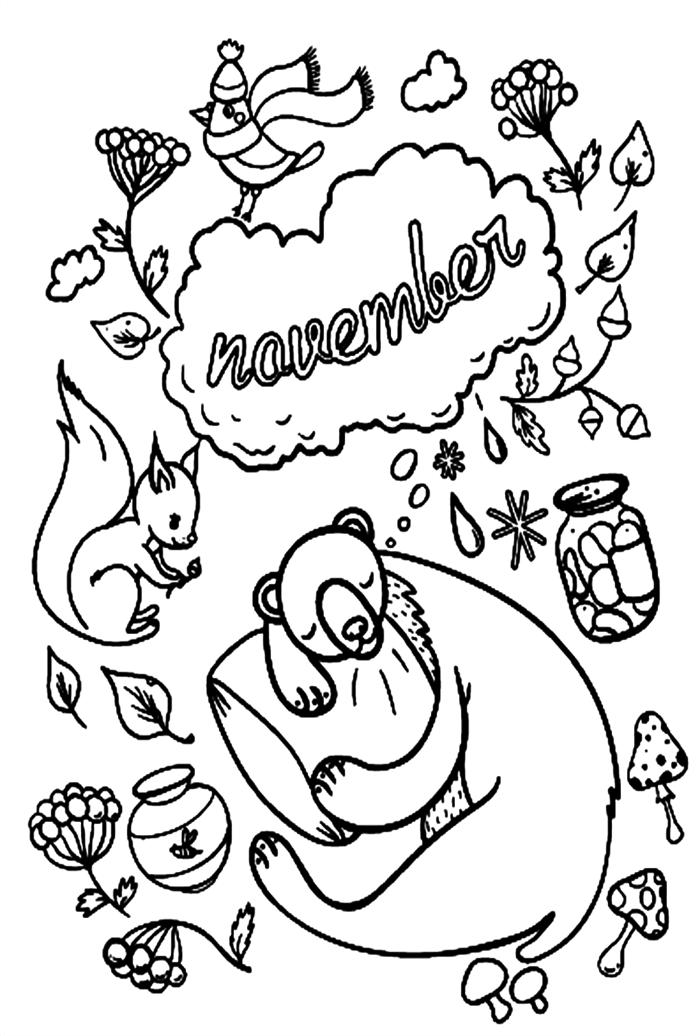 Free November Coloring Pages