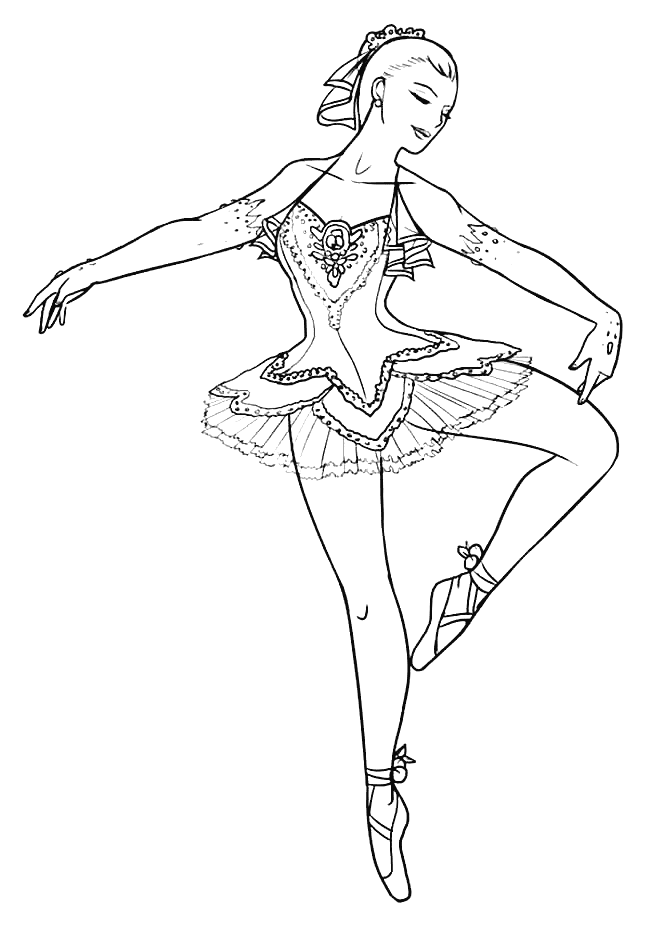Kostenlose druckbare Ballerina von Ballerina