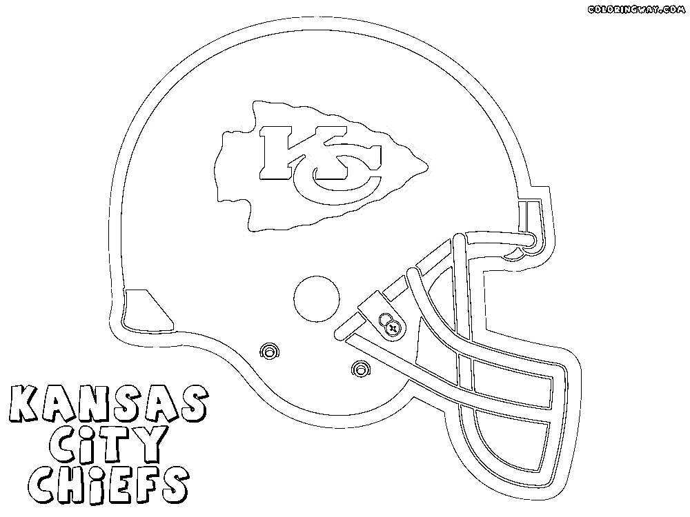 Free Printable Kansas City Chiefs Helmet Coloring Page