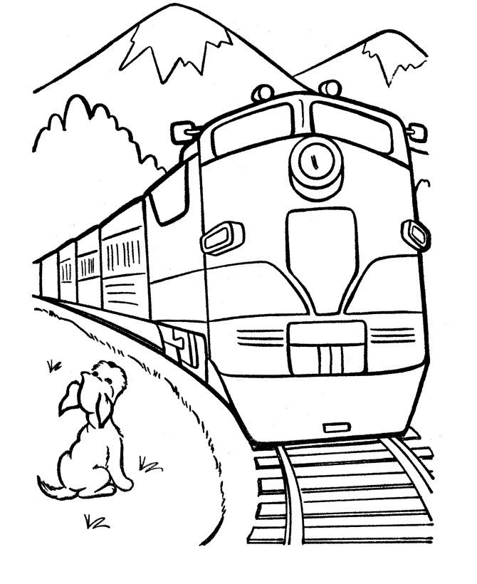 Free Printable Train Coloring Page