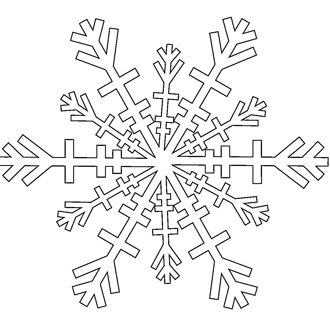 Бесплатная распечатка зимней снежинки от Snowflake