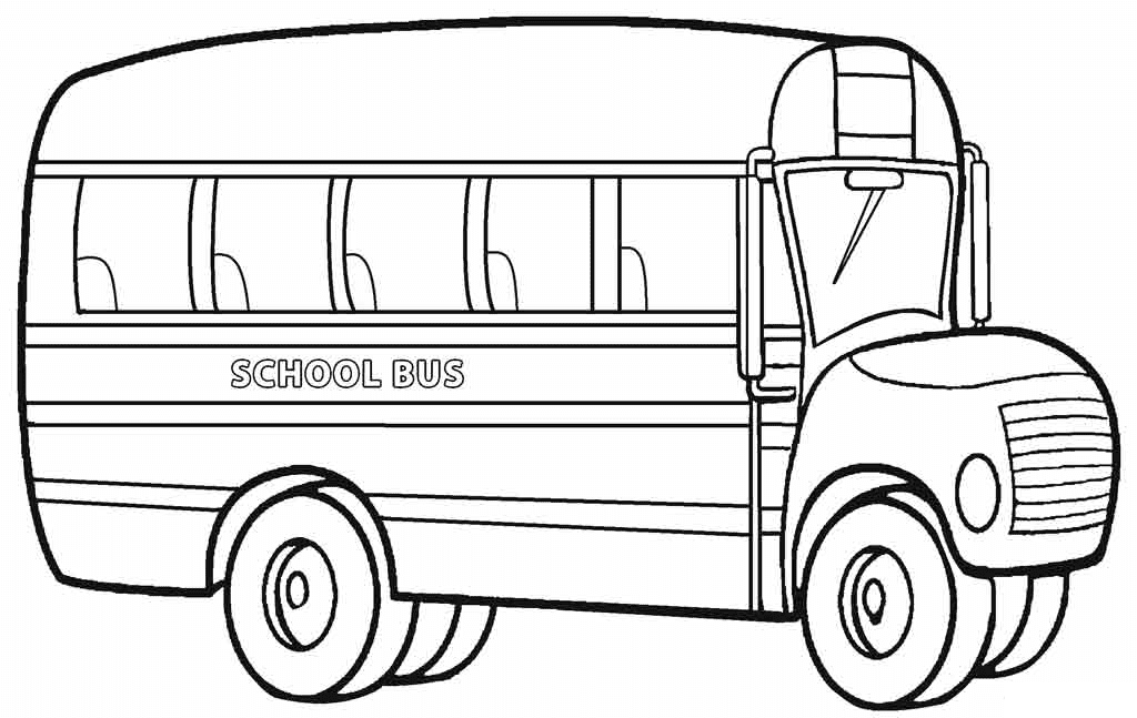 Free School Bus Printable Coloring Page
