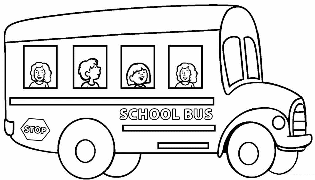 Gratis kleurplaat schoolbus