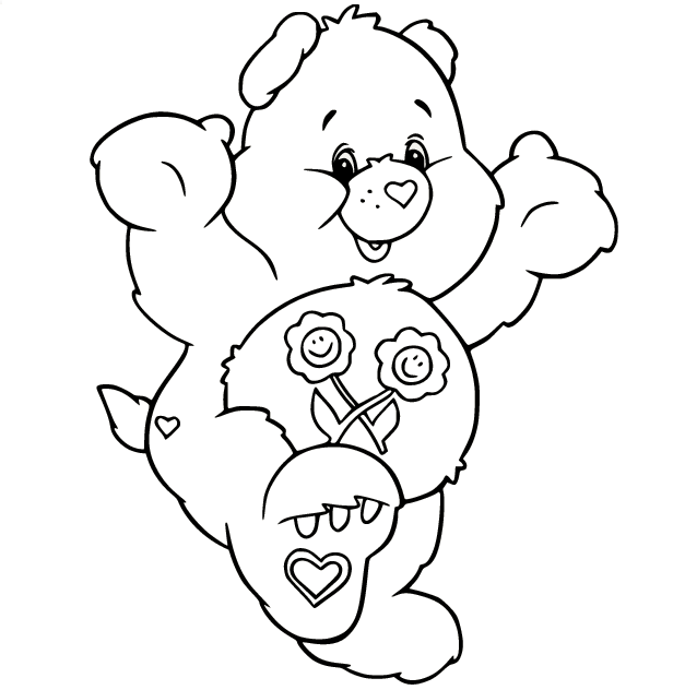 Friend Bear Dancing Coloring Page