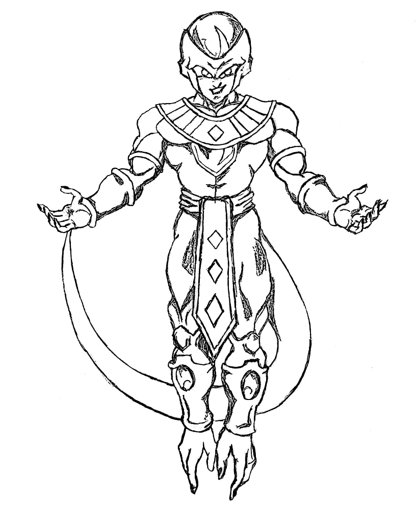 Frieza in Dragon Ball Z Coloring Pages   Dragon Ball Z Coloring ...