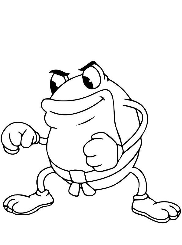 Frog Croaks Coloring Page