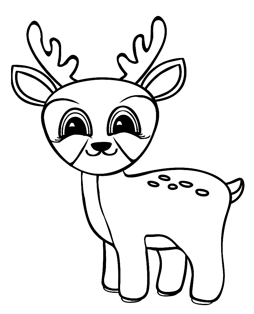Cerf drôle de bébé de bande dessinée de Deer