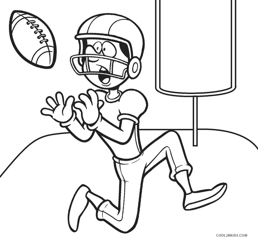 Funny Football Player Coloring Page