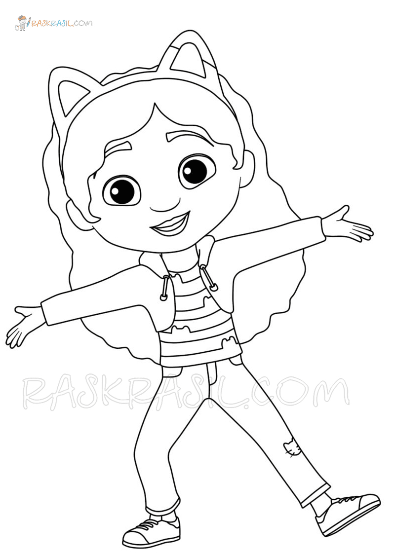 Funny Gabby Coloring Page