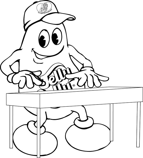 Funny Jelly Belly Coloring Page