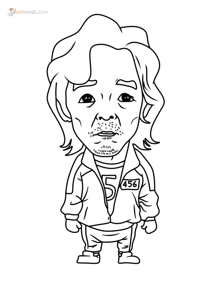 Character Squid Game Coloring Pages - Squid Game Coloring Pages ...