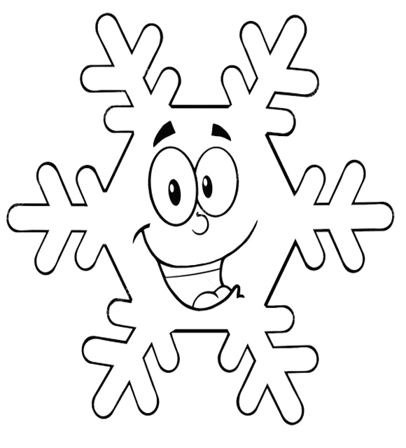 Funny Snowflake Coloring Page