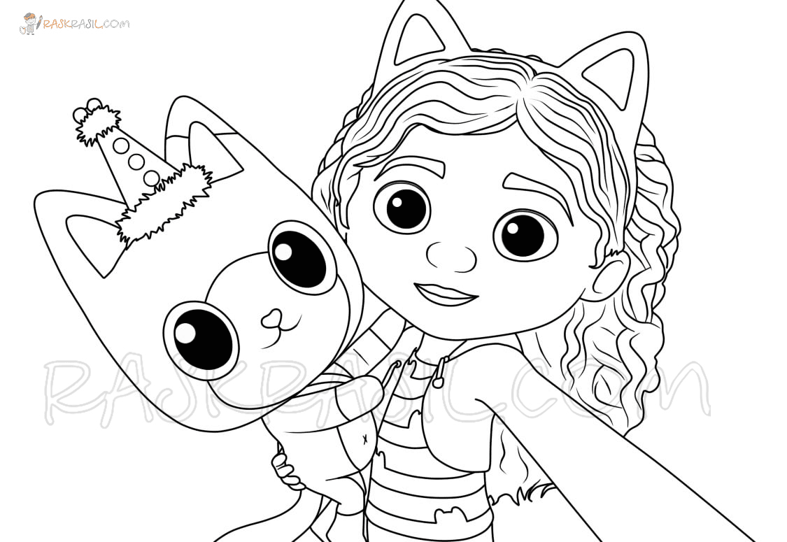 Coloriage Pandy Paws Gabbys Dollhouse Gabby Chat Dessin Gabby Chat à  imprimer