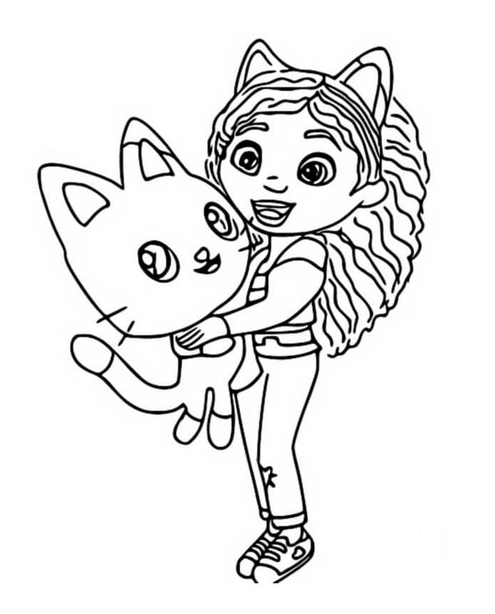 Gabby And Pandy Paws Coloring Pages