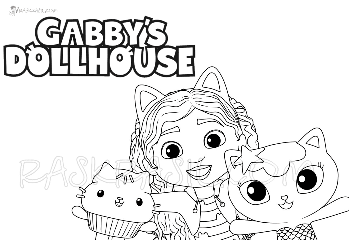 30 Gabby Dollhouse Coloring Book MercaddesWayna