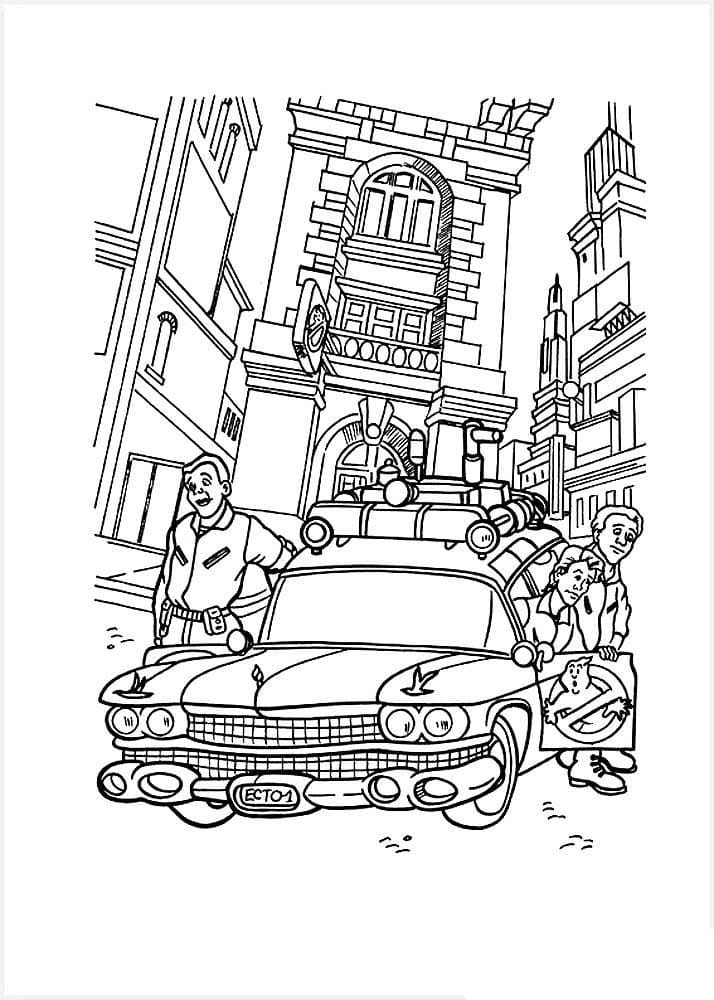 Ghostbusters On Guard Coloring Pages
