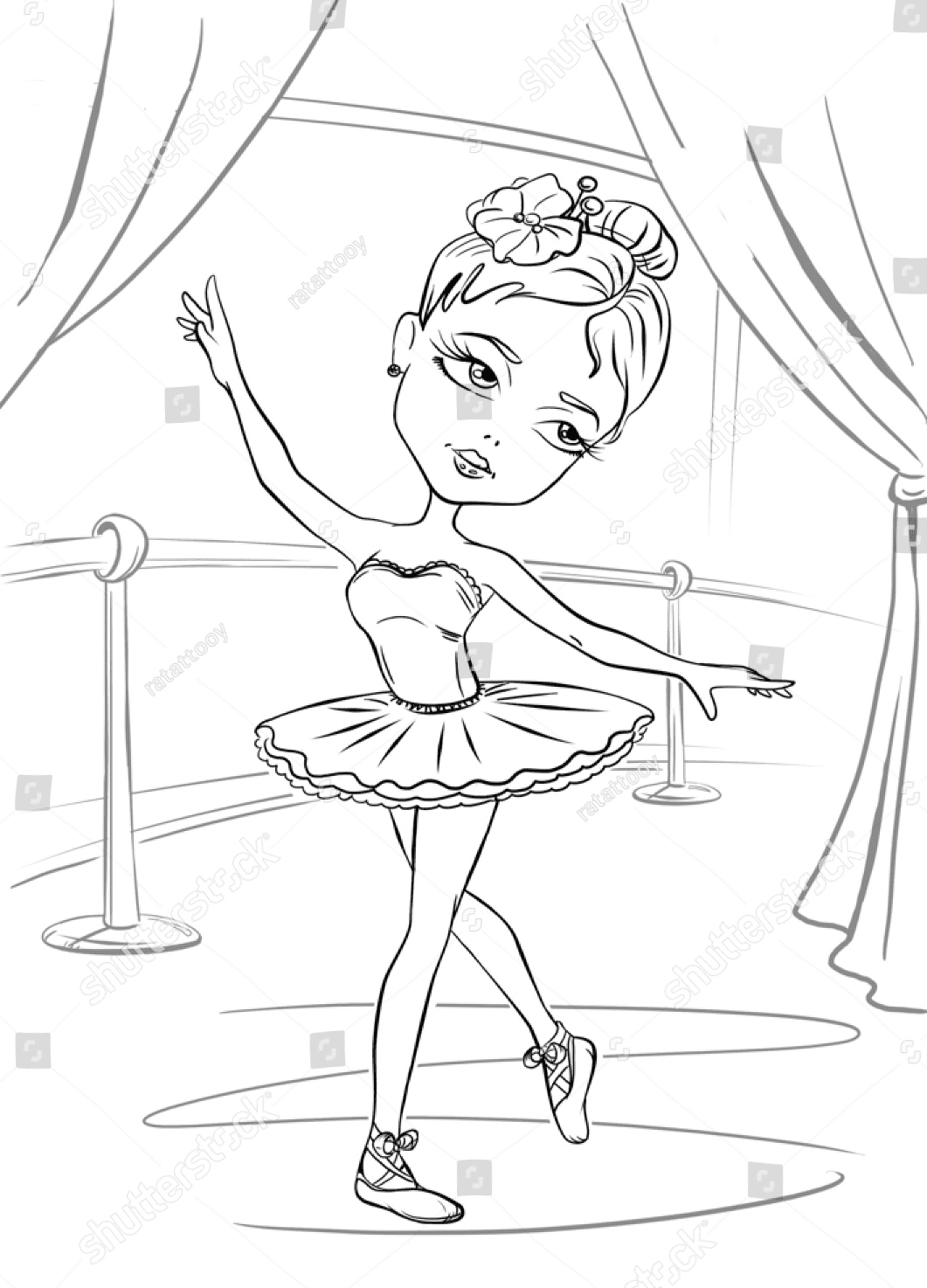 Girl Ballet Coloring Page