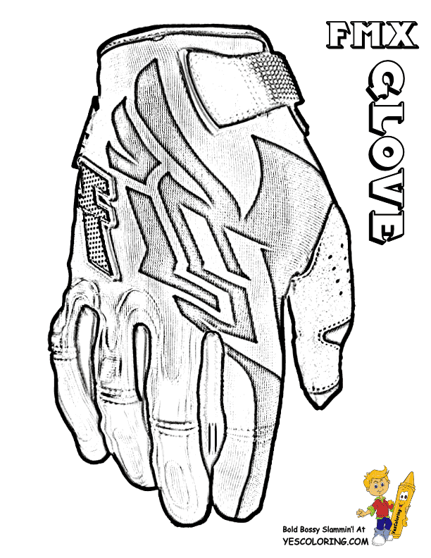 Glove Dirt Bike Coloring Pages