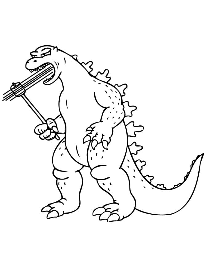 Godzilla And Marshmello Coloring Pages