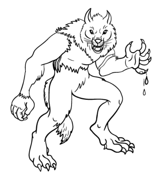 Goosebumps Werewolf Coloring Page