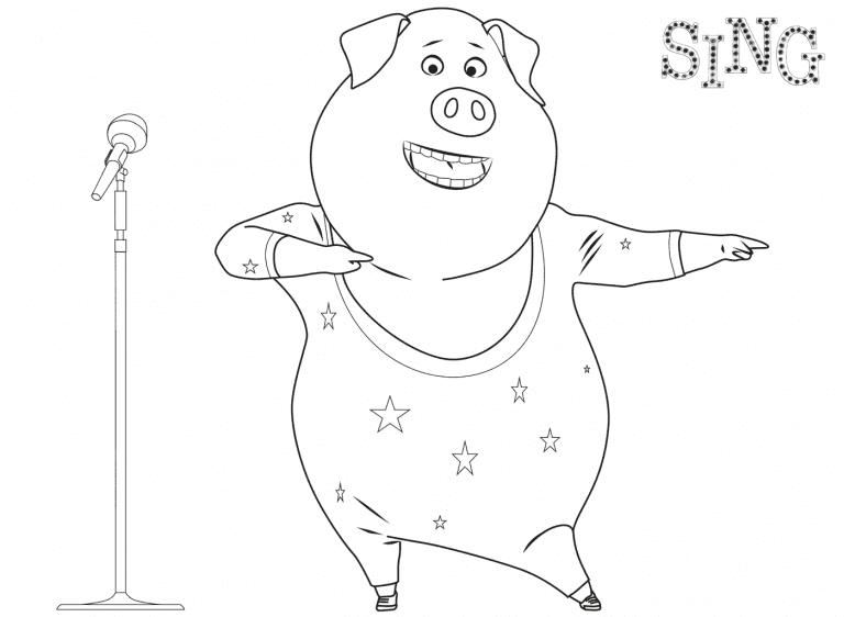 Sing 2 Nooshy Coloring Pages - Sing Coloring Pages - Coloring Pages For ...