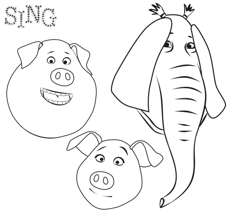 Gunter with Meena and Rosita Coloring Pages