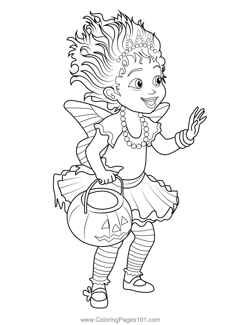 Halloween Fancy Nancy Coloring Pages