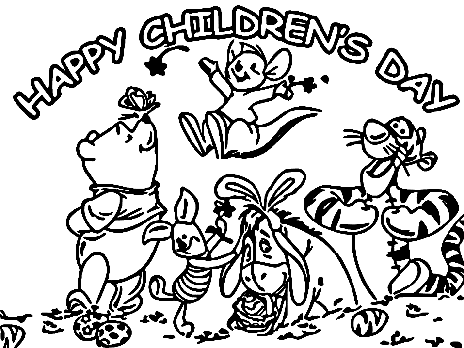 Happy Children’s Day Coloring Page