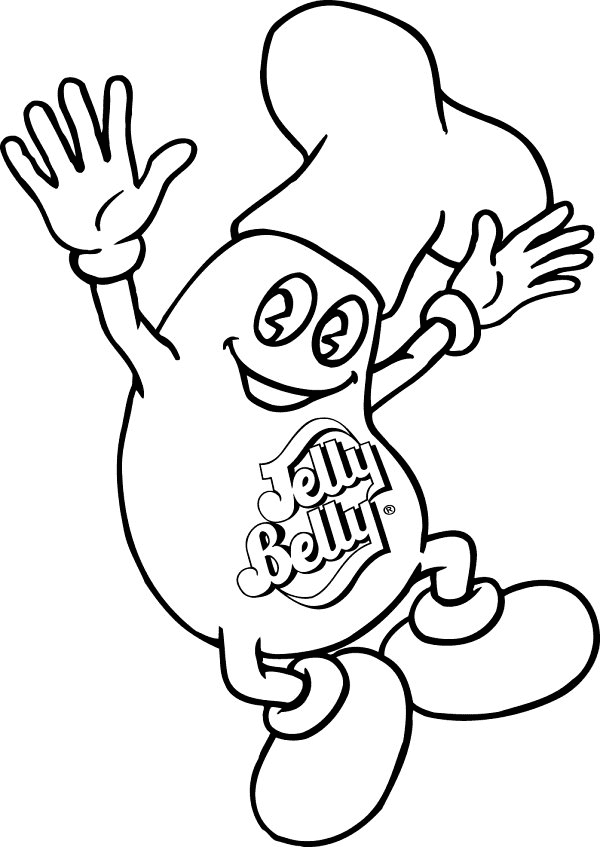Happy Jelly Belly Coloring Page