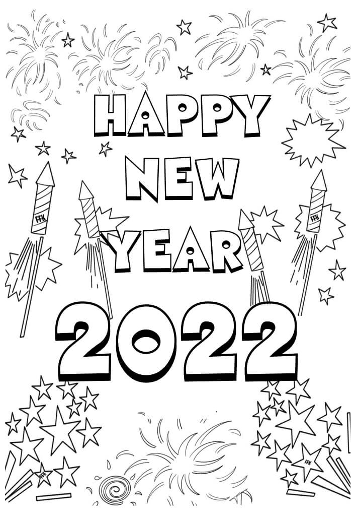 new year fireworks coloring pages