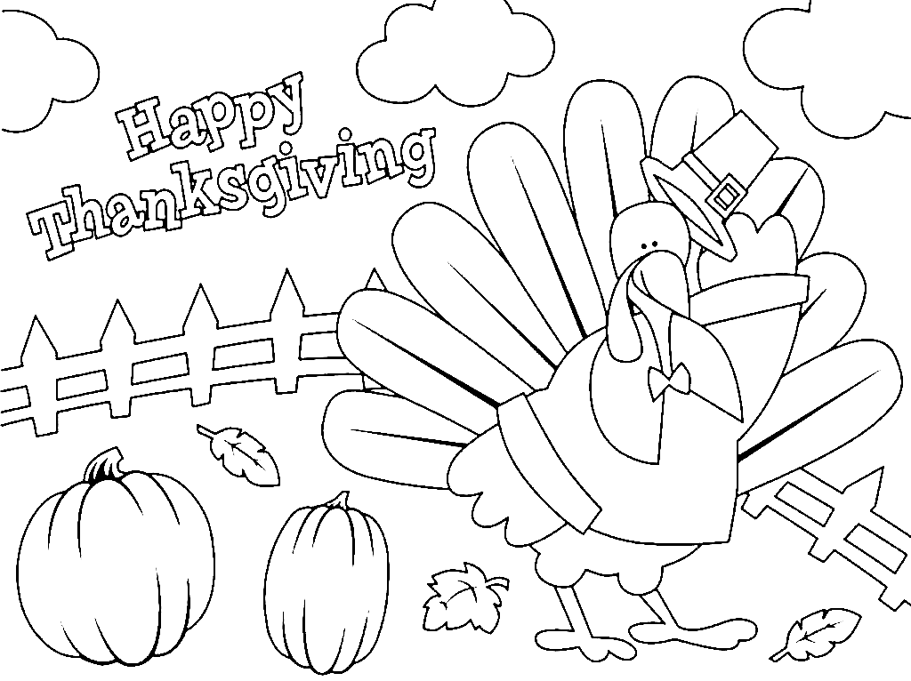Happy Thanksgiving – November Coloring Pages